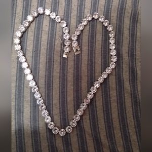 Diamond tennis necklace